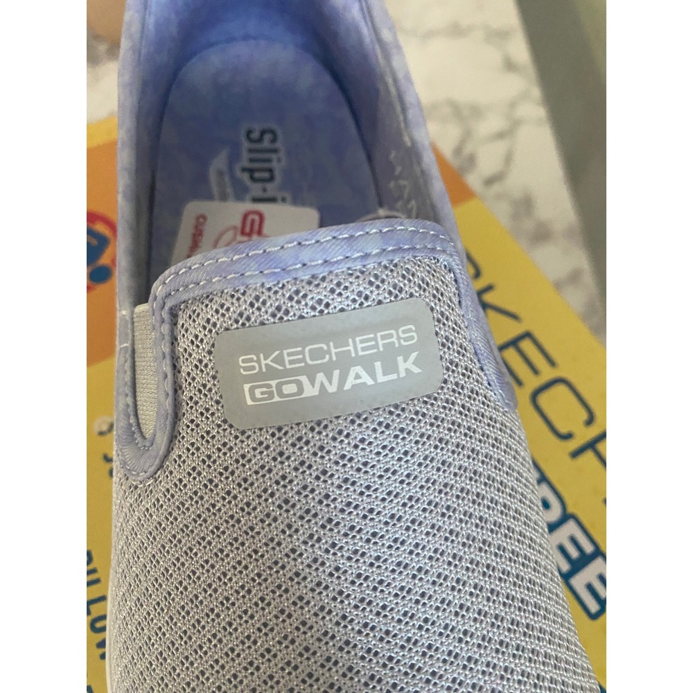 Skechers Go Walk Arch Fit Joy Stefani Hands Free Slip-ins Light Gray 126303 LTGY - Picture 5 of 9